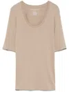 Shop Majestic Jersey T-shirt In Brown