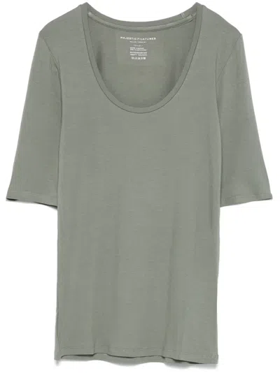 Majestic Jersey T-shirt In Green