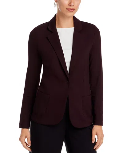 Majestic Knit Blazer In Burgundy