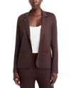Majestic Knit One Button Blazer In Brown