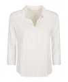 Majestic Lapel Long-sleeved Shirt In White