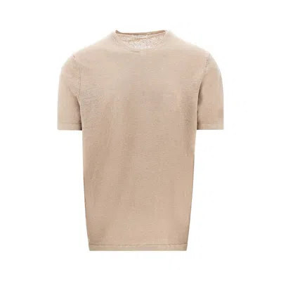Majestic Crew-neck T-shirt In Neutral