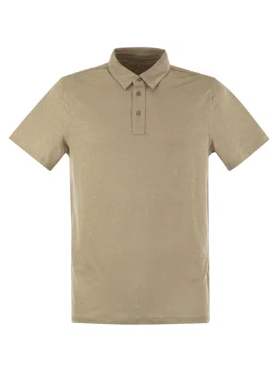 MAJESTIC MAJESTIC LINEN SHORT SLEEVED POLO SHIRT