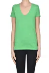 Majestic Linen T-shirt In Green