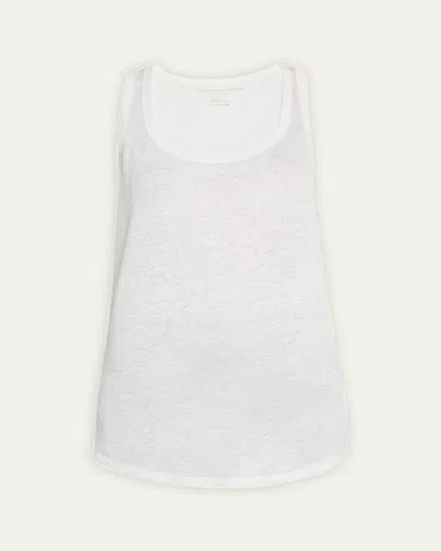 Majestic Linen Tank Top In Grey