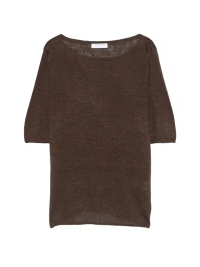 Majestic Linen T-shirt In Black