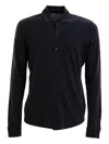Majestic Long-sleeve Button-up Shirt In Black