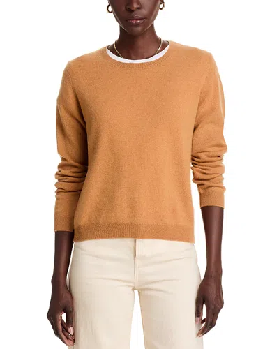 Majestic Long Sleeve Cashmere Sweater In Caramel