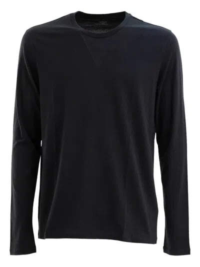 Majestic Long-sleeve Crew-neck T-shirt In Black