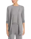 Majestic Long Sleeve Open Front Cardigan In Plume