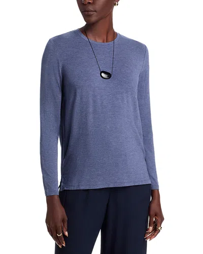 Majestic Long Sleeve Tee In Blue