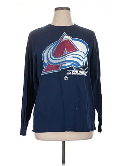 Pre-owned Majestic Long Sleeve T-shirt In Blue