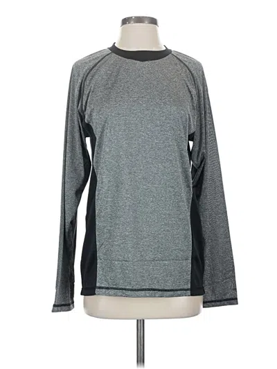 Pre-owned Majestic Long Sleeve T-shirt In Gray