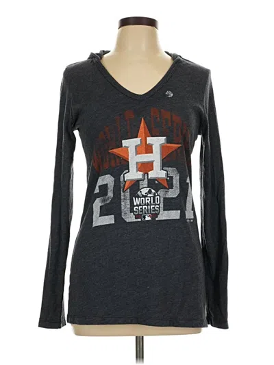 Pre-owned Majestic Long Sleeve T-shirt In Gray