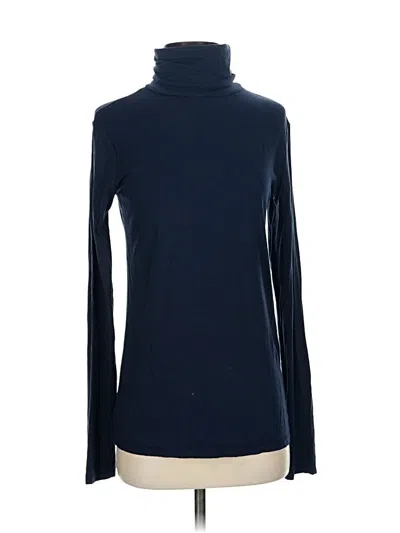 Pre-owned Majestic Long Sleeve Turtleneck In Blue