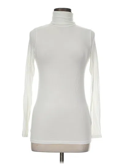 Pre-owned Majestic Long Sleeve Turtleneck In White