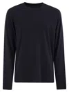 Majestic Long-sleeved Crew-neck T-shirt In Blue