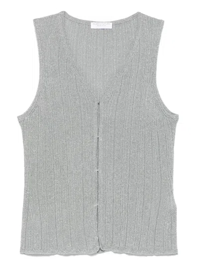 Majestic Weste Aus Lurex In Grau