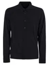 Majestic Long Sleeved Lyocell And Cotton Shirt In Black