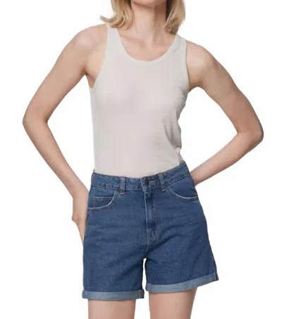 Majestic Lyocell Cotton Baby Rib Tank In Grege In White