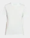 Majestic Lyocell Cotton Semi-relaxed Short-sleeve Crewneck Tee In Ciel