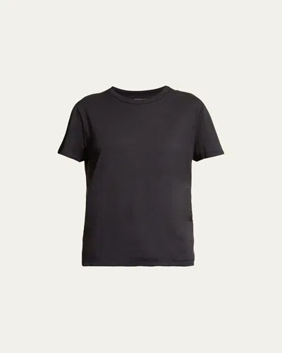 Majestic Lyocell Cotton Semi-relaxed Short-sleeve Crewneck Tee In Multi