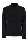 Majestic Long Sleeved Lyocell And Cotton Shirt In Black