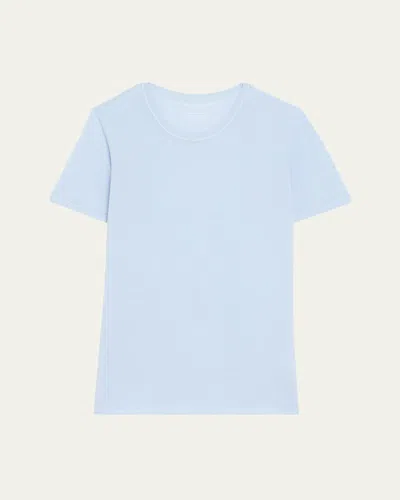 Majestic Machine Washable Cashmere Crewneck Top In Blue