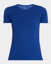 Majestic Machine Washable Cashmere Crewneck Top In Blue