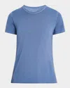 Majestic Machine Washable Cashmere Crewneck Top In Brume Chine