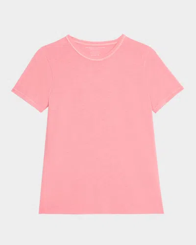 Majestic Machine Washable Cashmere Crewneck Top In Flamingo