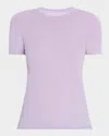 Majestic Machine Washable Cashmere Crewneck Top In Purple