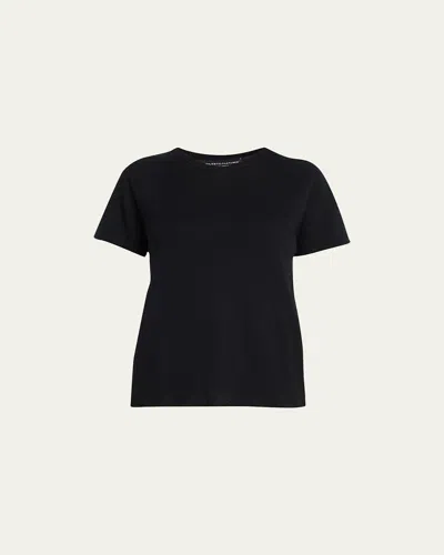 Majestic Machine Washable Cashmere Crewneck Top In Noir