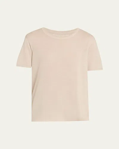 Majestic Machine Washable Cashmere Crewneck T-shirt In Pink