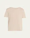Majestic Machine Washable Cashmere Crewneck T-shirt In 683 Desert