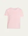 Majestic Machine Washable Cashmere Crewneck T-shirt In Blossom Pink
