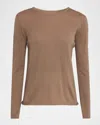 Majestic Machine Washable Cashmere Scoop-neck Pullover In Neutral