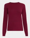 Majestic Machine Washable Cashmere Scoop-neck Pullover In Purple