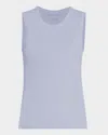 Majestic Machine-washable Cashmere Sleeveless Sweater In Blue