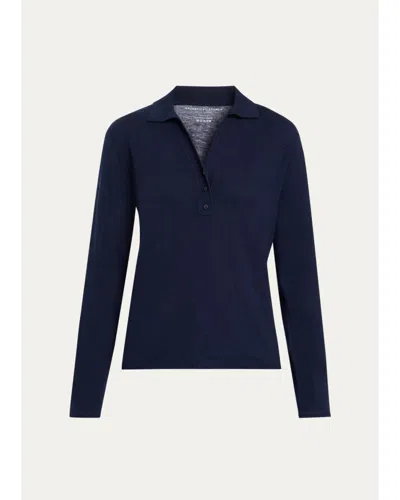 Majestic Machine Washable Cashmere Sweater In Blue