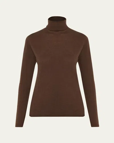 Majestic Machine Washable Cashmere Turtleneck In Blue