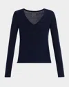 Majestic Machine Washable Cashmere V-neck Pullover