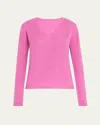 Majestic Cashmere Long-sleeve V-neck Pullover In Purple