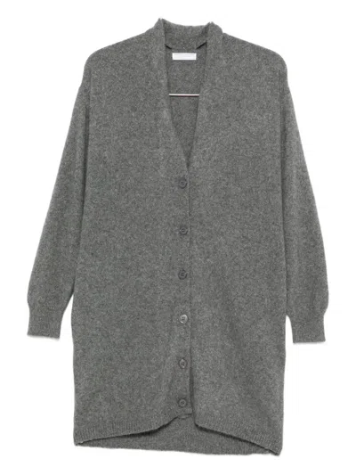 MAJESTIC MÉLANGE-EFFECT BUTTON-UP CARDIGAN