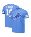 Majestic Men's Amon-ra St. Brown Blue Detroit Lions Oversized Player Name Number T-shirt In Blue