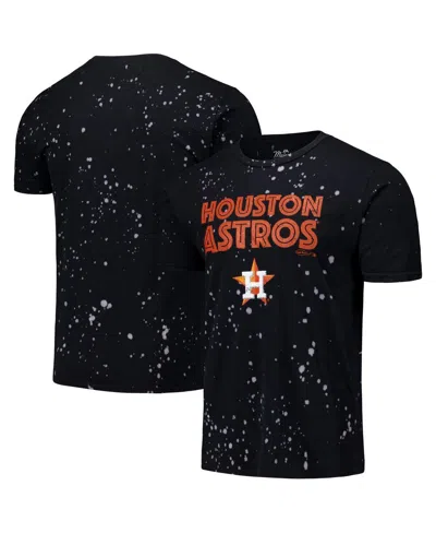 Majestic Men's Black/white Houston Astros Splatter T-shirt In Black,white