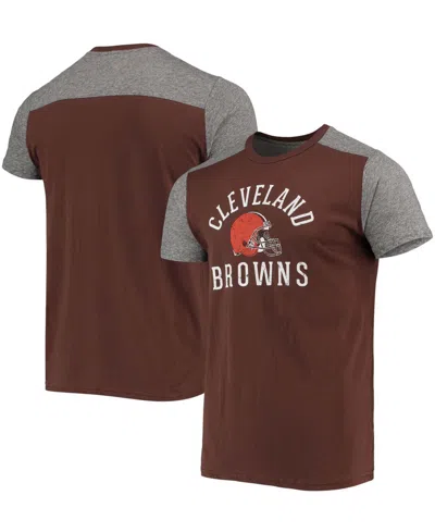 Majestic Men's Brown, Gray Cleveland Browns Field Goal Slub T-shirt In Brown,gray