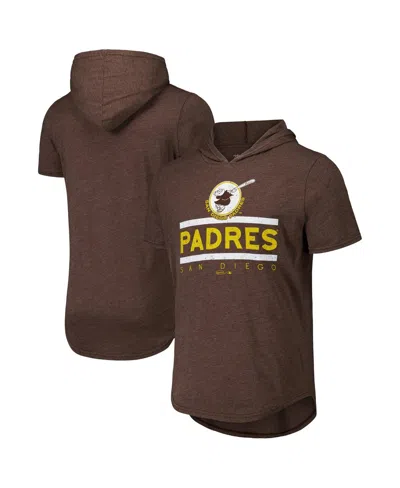 Majestic Men's Brown San Diego Padres Tri-blend Hoodie T-shirt