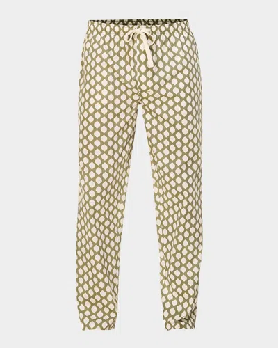 Majestic Men's Cotton Mid-century Geometric Lounge Pants