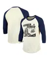 Majestic Men's Cream/navy Boston Red Sox Raglan 3/4-sleeve T-shirt In Cream Navy